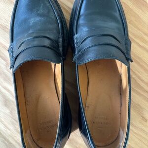 Sezane Black Leather Loafers Women's Size 8 (39)